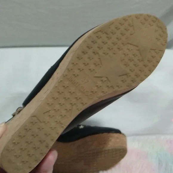 Authentic Jimmy Choo Star Studded Wedge Sandals Sz.7 or 37 Worn 1X - Picture 13 of 16